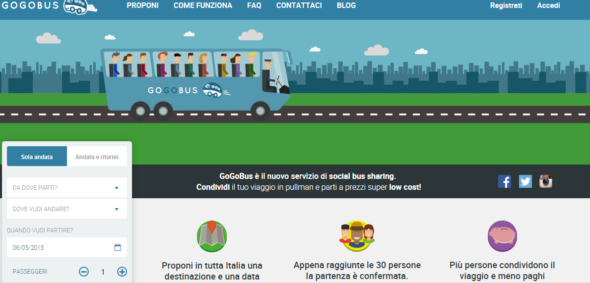 Gogobus, il social bus sharing